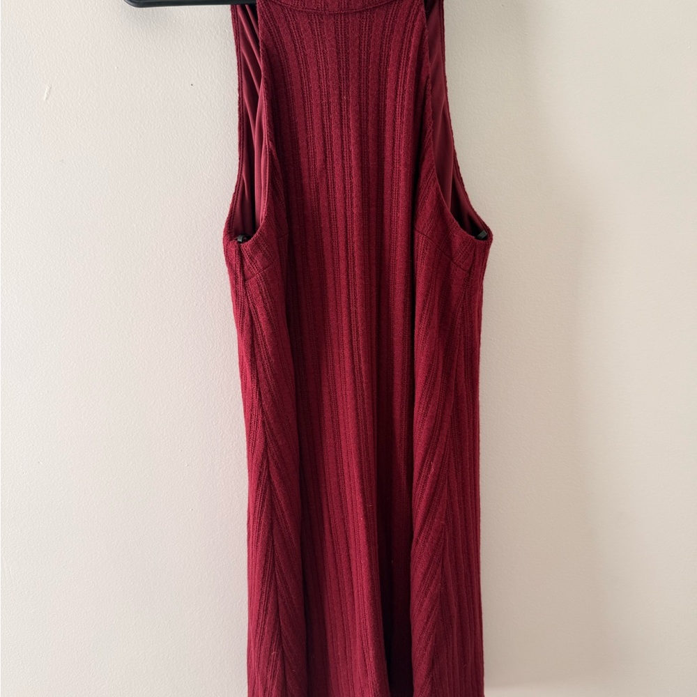 Lulu's Burgundy Sleeveless Mini Dress